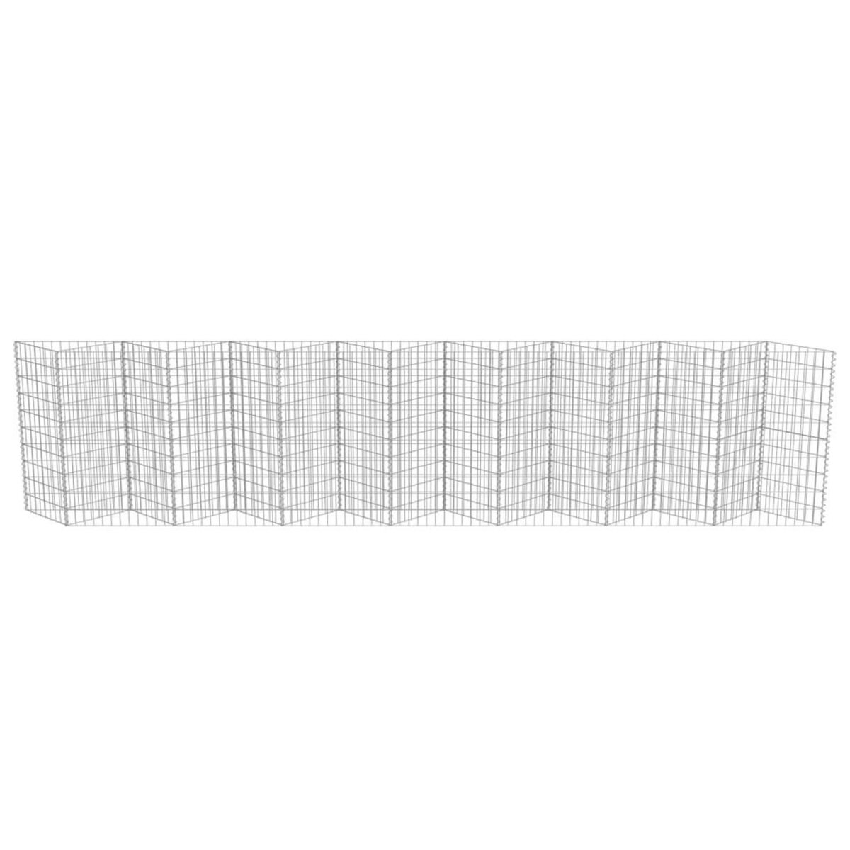 VIDAXL Mur de gabion Acier galvanise 450 x 30 x 100 cm