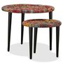 Voir la diapositive 3 : VIDAXL Table basse 2 pcs Details tisses chindi Multicolore