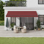 Voir la diapositive 1 : VIDAXL Auvent retractable automatique bordeaux 500x300 cm