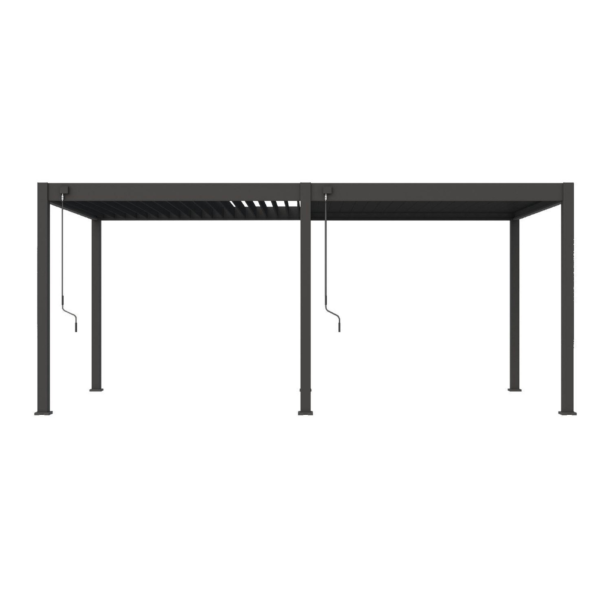 Voir la diapositive 2 : Pergola Bioclimatique autoportée- 3x6 m - Aluminum Anthracite - VS OmBREA®