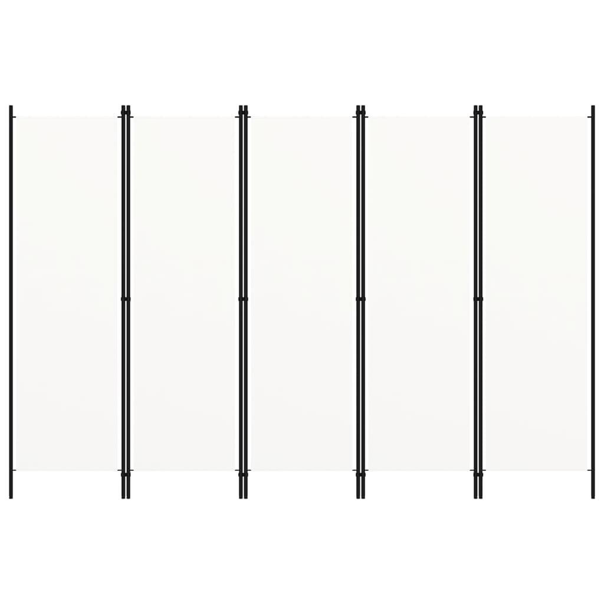 Voir la diapositive 3 : VIDAXL Cloison de separation 5 panneaux Blanc 250x180 cm