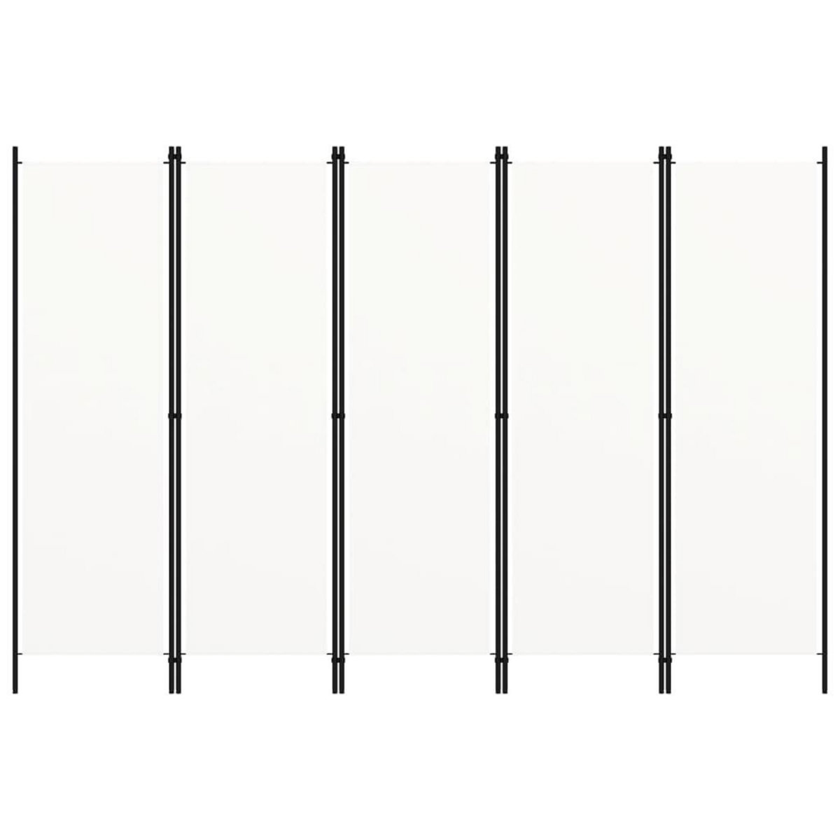 VIDAXL Cloison de separation 5 panneaux Blanc 250x180 cm