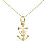 Voir la diapositive 1 : L'ATELIER D'AZUR Collier - Médaille Croix Camarguaise Or Jaune - Chaine Dorée