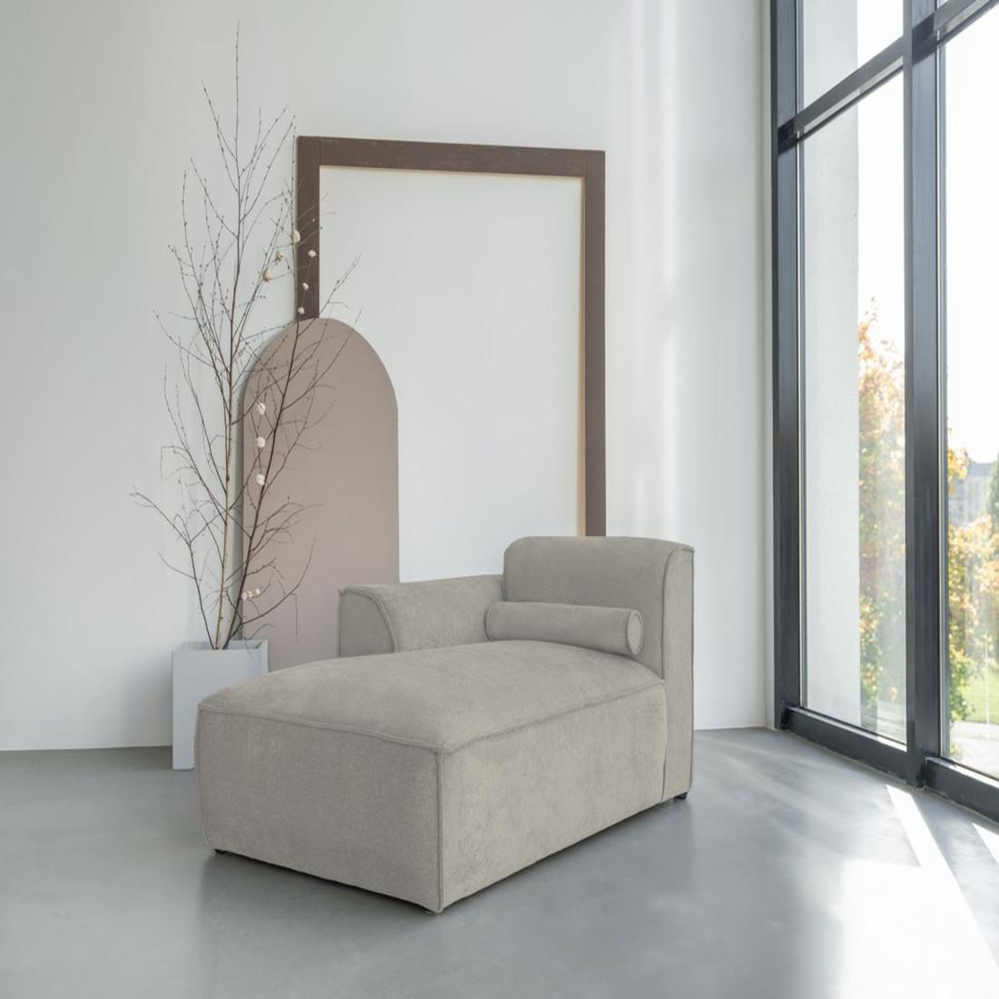 Voir la diapositive 5 : BEST MOBILIER Felix - module d'assise méridienne gauche en tissu texturé