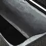 VIDAXL Boîte de rangement de jardin resine tressee 200x50x60 cm noir