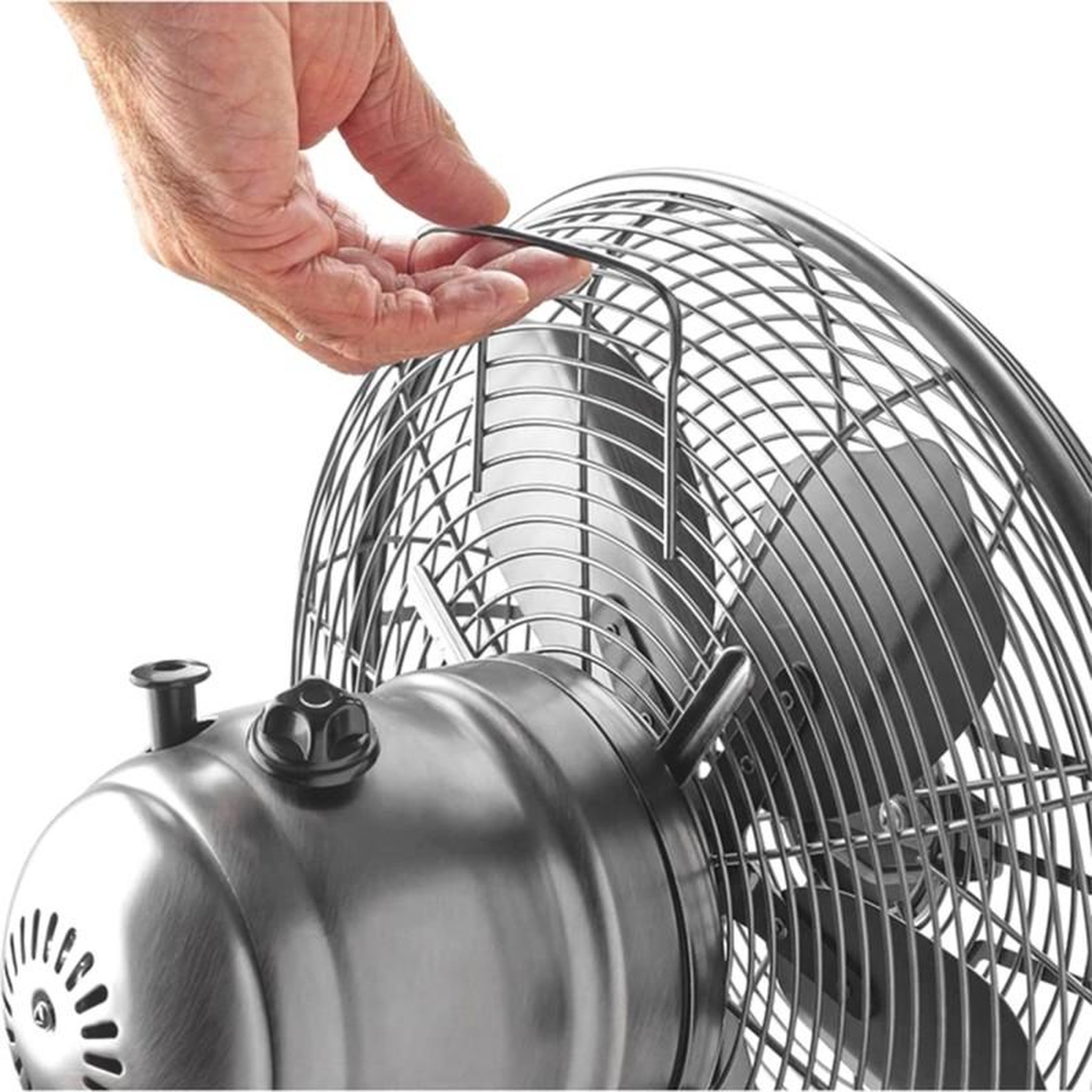 Voir la diapositive 6 : DC Direct Ventilateur de table dcg VE1616 finition argentée