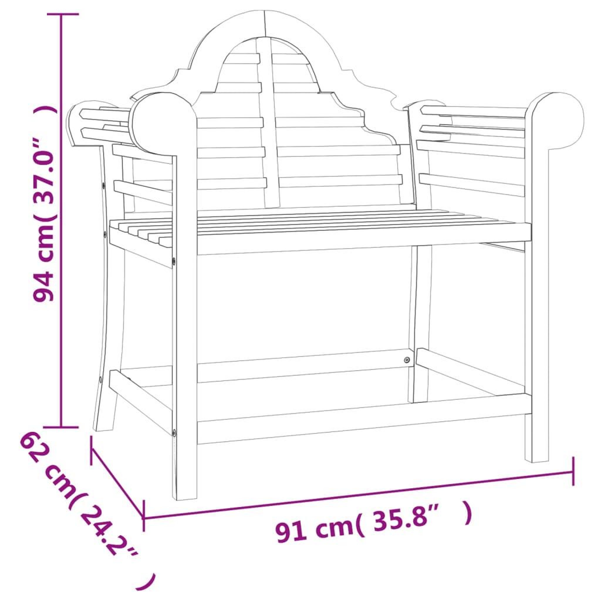 Voir la diapositive 6 : VIDAXL Chaises de jardin lot de 2 91x62x94 cm Bois de teck solide