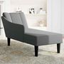 Voir la diapositive 3 : VIDAXL Fauteuil long avec accoudoir droit gris fonce tissu