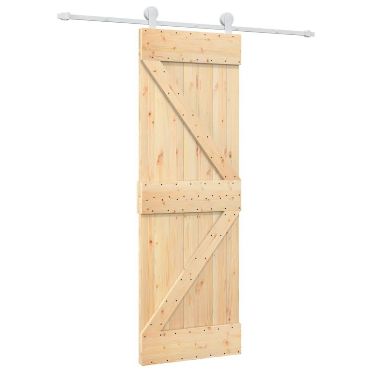 VIDAXL Porte coulissante et kit de quincaillerie 70x210 cm pin massif