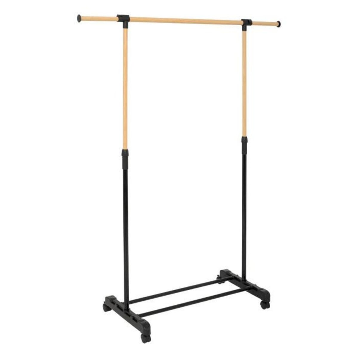 FIVE Portant à Vêtements Extensible  Effet Bois  166cm Noir