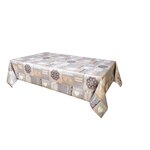 HABITABLE Toile cirée Lovely - 140 x 240 cm - Gris