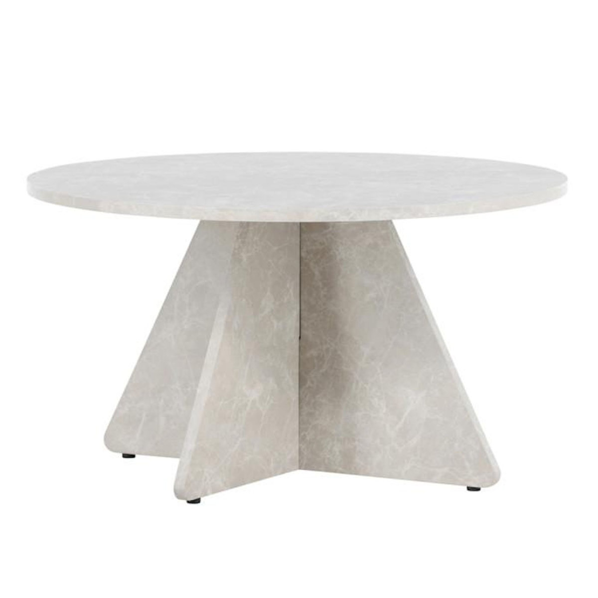 Paris Prix Table Basse Effet Marbre  ﻿Bootcut  80cm Beige