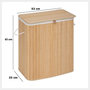 Voir la diapositive 4 : ATMOSPHERA Panier à linge de tri rectangle 100L en bambou