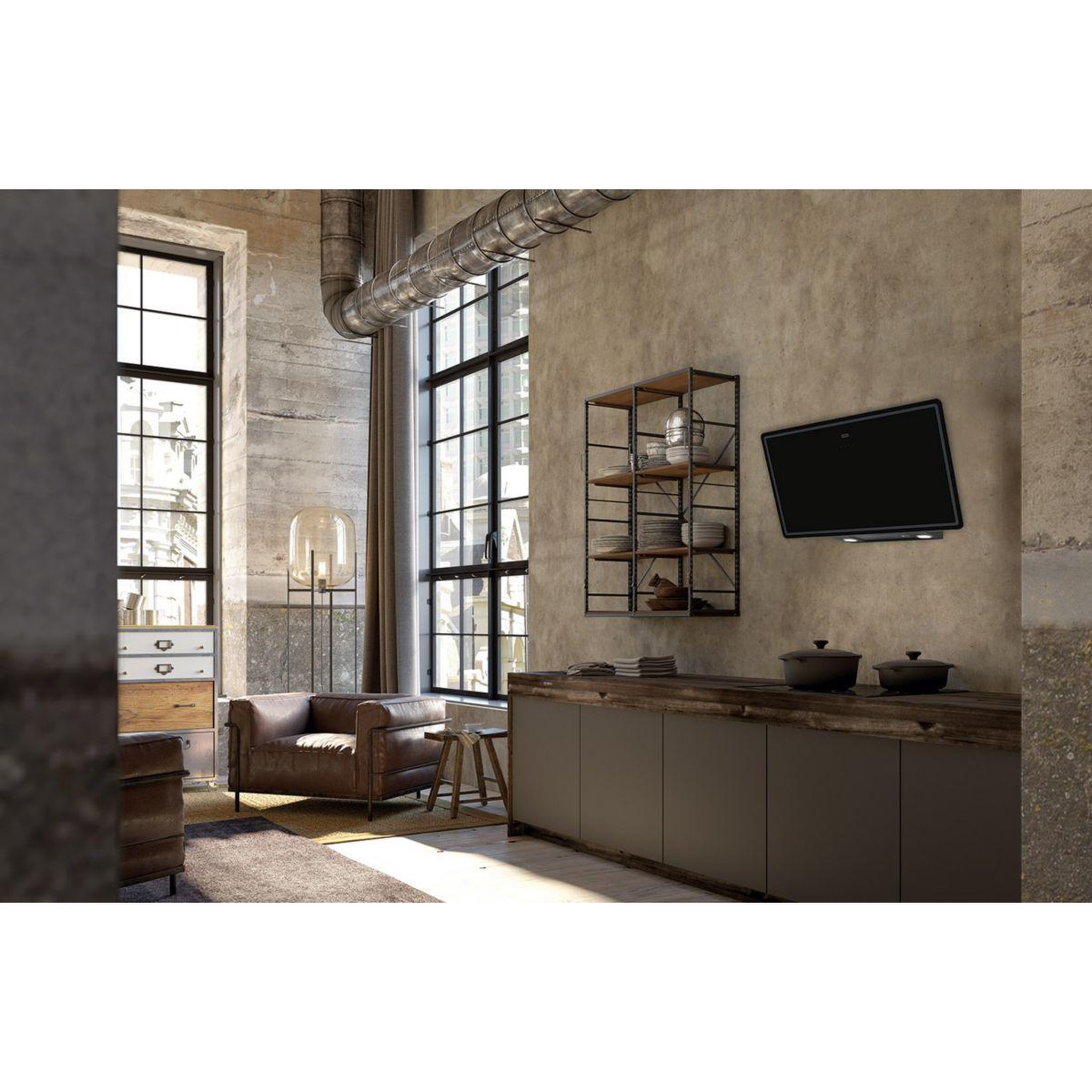 Voir la diapositive 2 : franke Hotte décorative murale inclinée smart fpj 915 v bk/dg