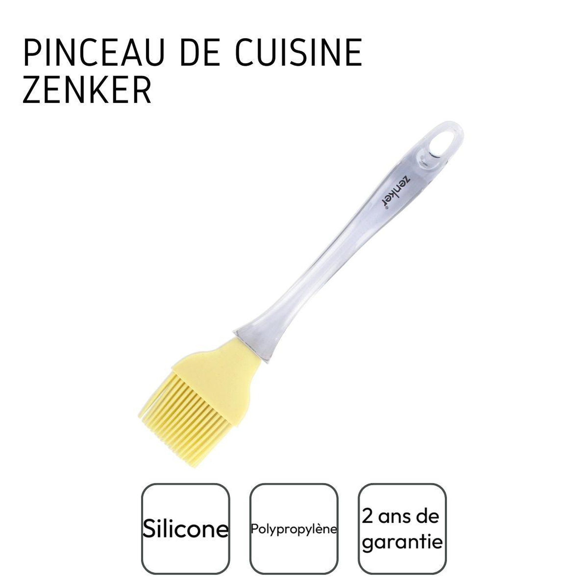 Voir la diapositive 4 : ZENKER Pinceau de cuisine et de pâtisserie 24 cm en poils silicone zenker smart pastry