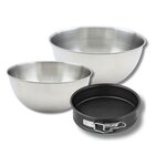 ZENKER Set pâtisserie avec mini moule à manqué 16 cm, 2 bols à mixer et 1 spatule Zenker