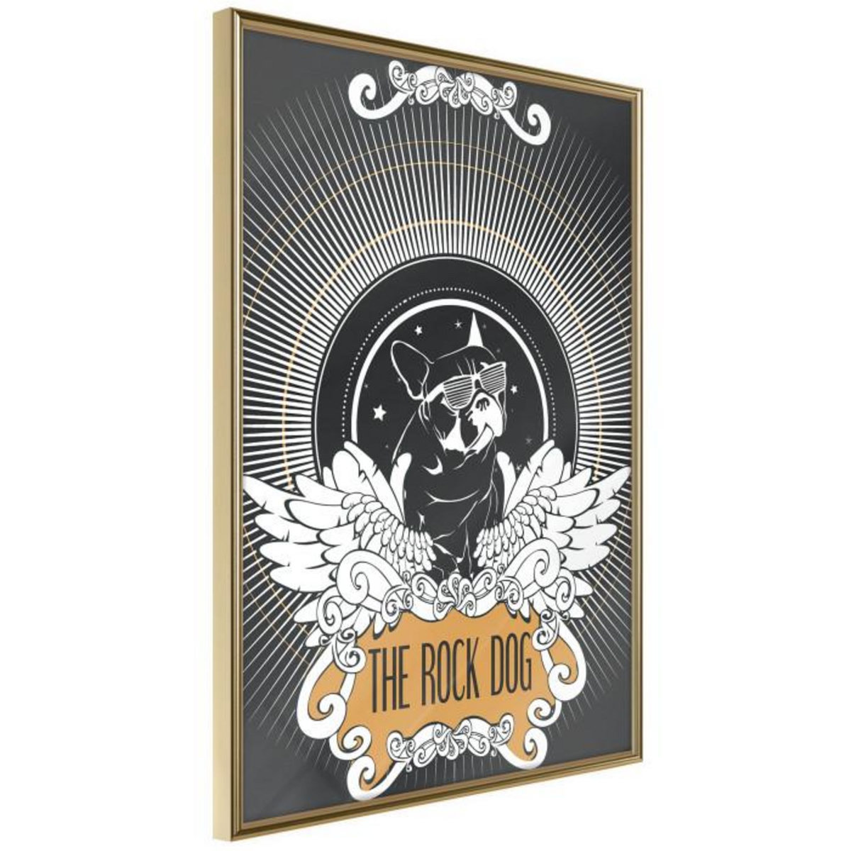 Paris Prix Affiche Murale Encadrée  Cool Bulldog