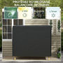Voir la diapositive 4 : OUTSUNNY Housse de protection balancelle de jardin 3 places - imperméable, anti-UV, zip - dim. 2,20L x 1,25l x 1,72H m - noir