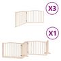 Voir la diapositive 2 : VIDAXL Barriere pour chien porte pliable 10 panneaux bois de peuplier