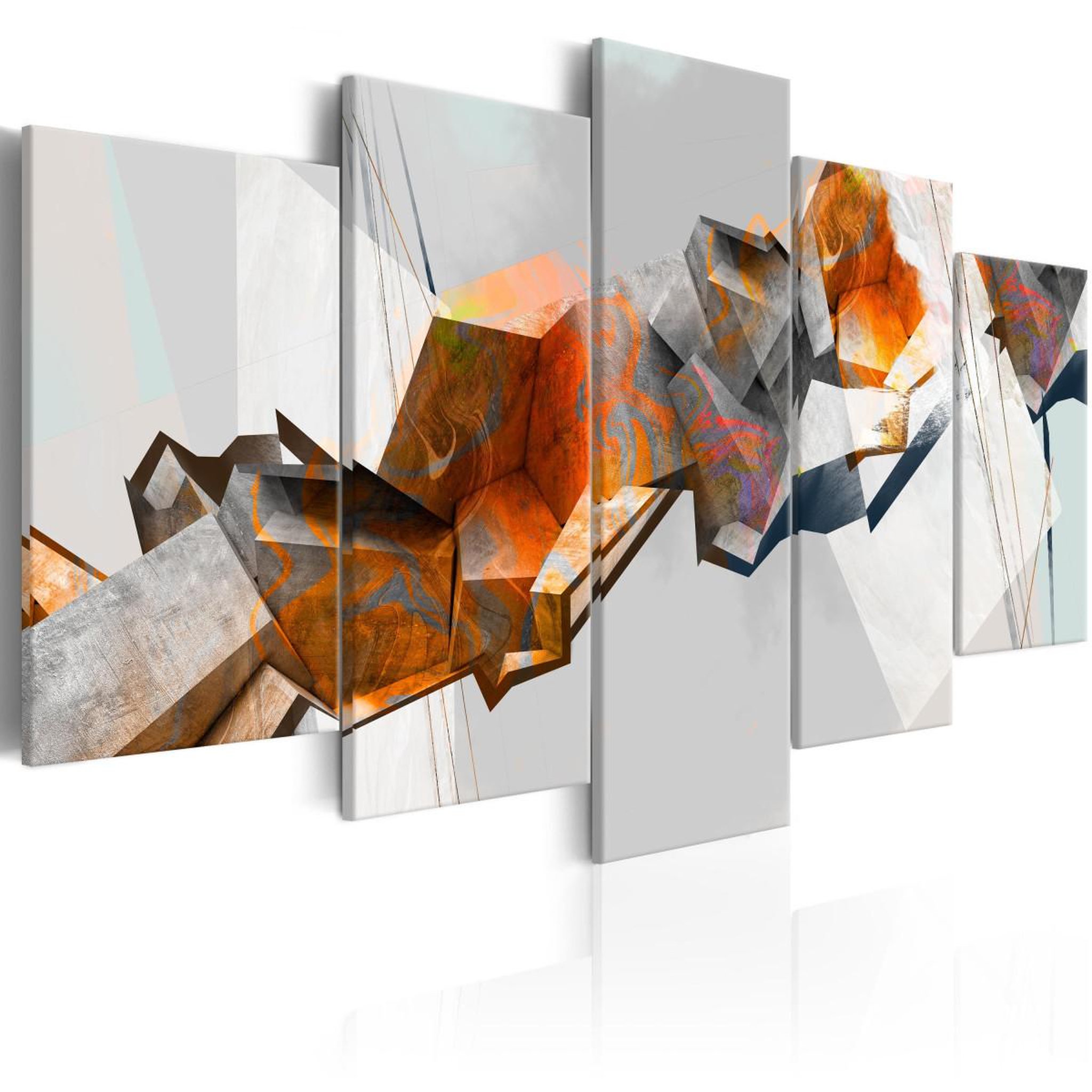 Paris Prix Tableau imprimé  fiery blocks. Coloris disponibles : Multicolore