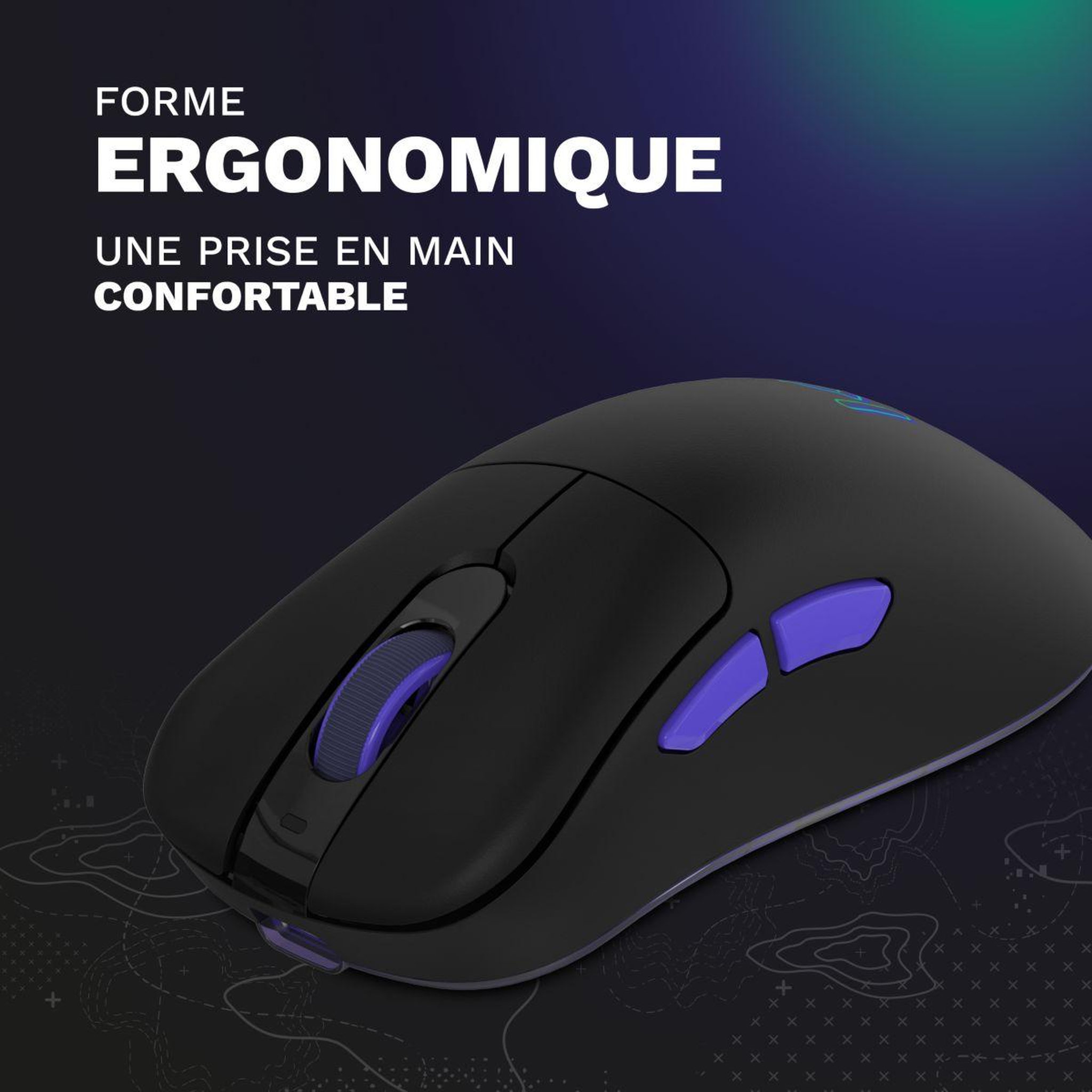 Voir la diapositive 2 : SKILLKORP Souris gamer sans fil m20 pro noir ultimate 8k