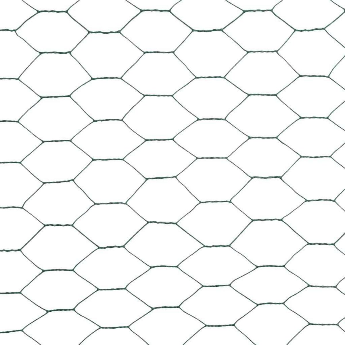 VIDAXL Grillage Acier avec revetement en PVC 25x1,2 m Vert