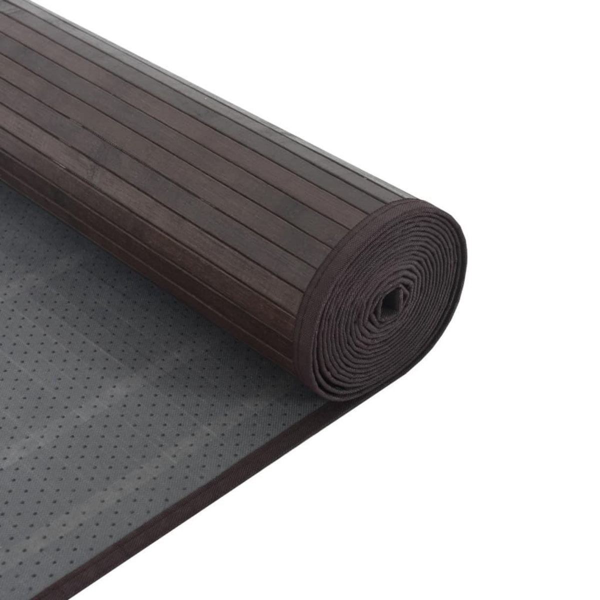 VIDAXL Tapis rectangulaire marron fonce 60x200 cm bambou