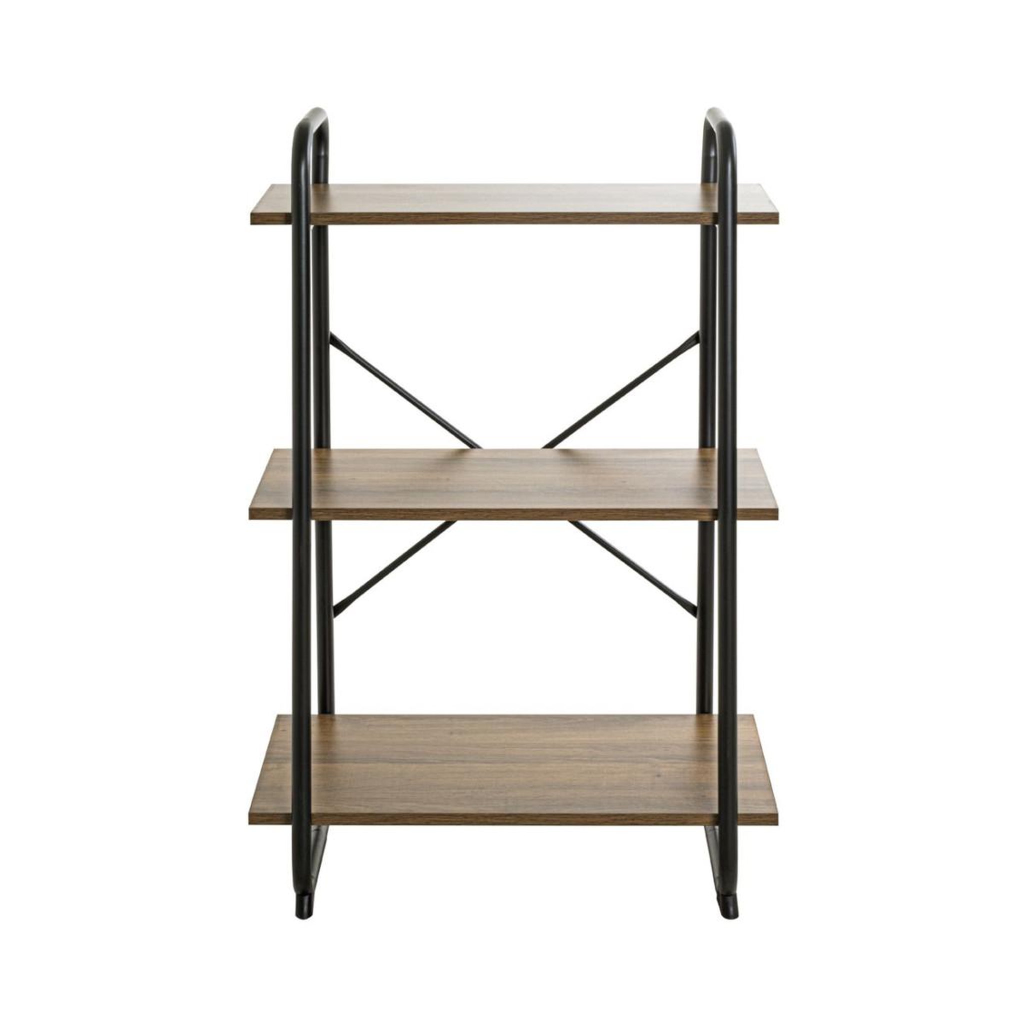 Voir la diapositive 2 : Paris Prix Étagère 3 niveaux  slovako  93cm noir & chêne