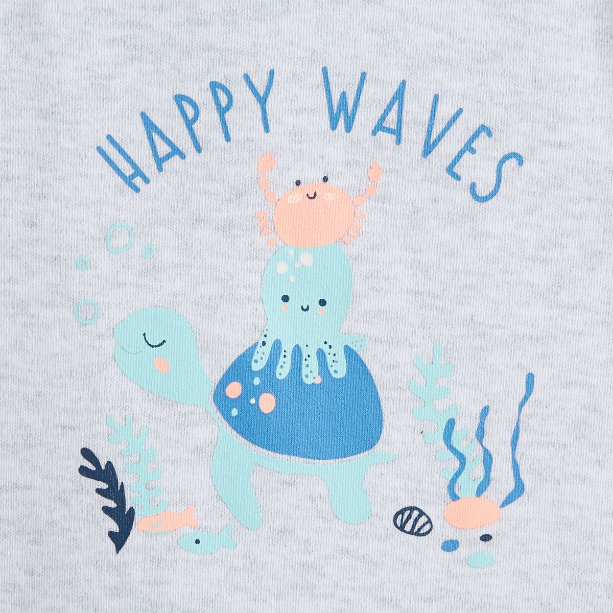 IN EXTENSO Lot de 3 bodies sans manche bébé garçon océan