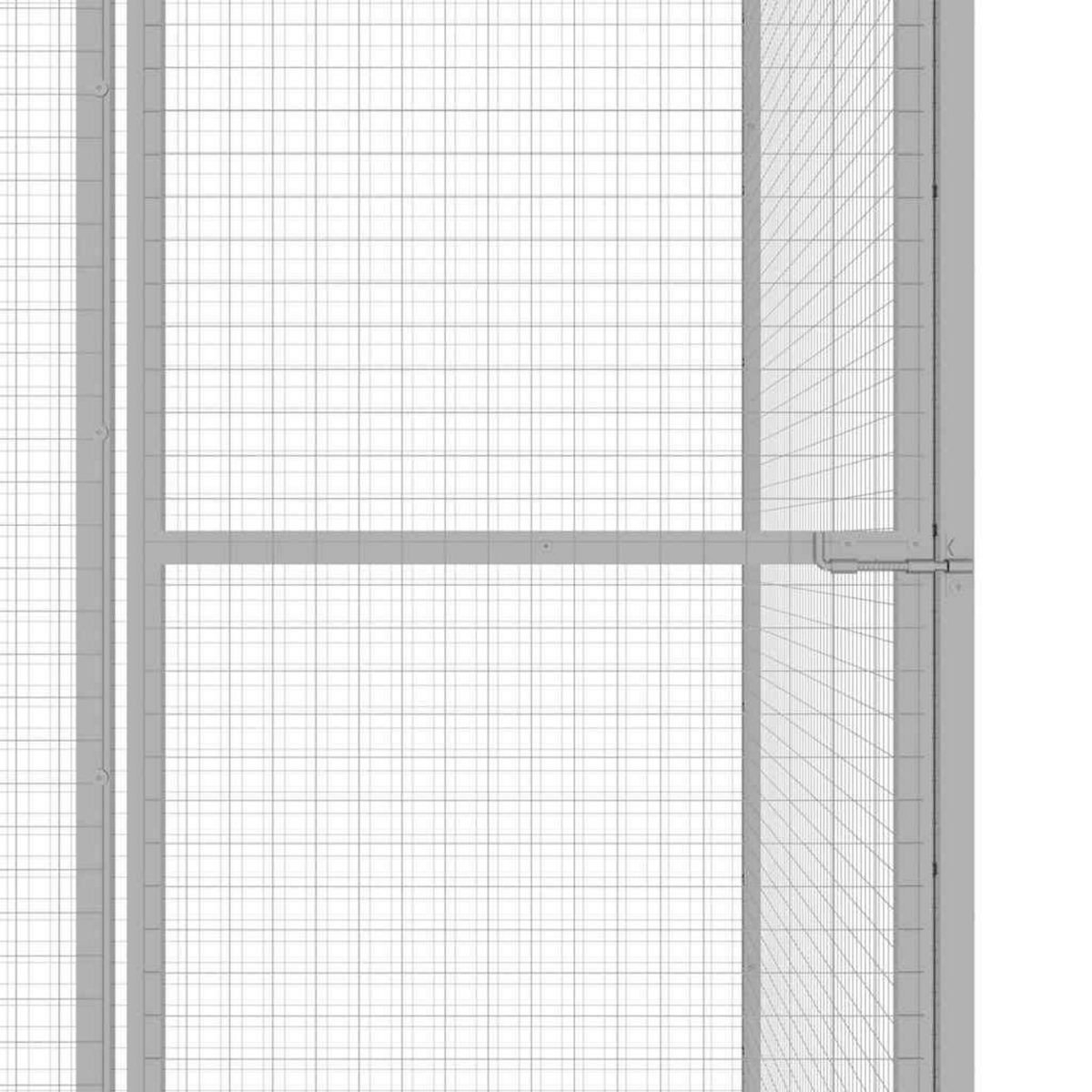 VIDAXL Cage pour chat 6x3x2,5 m Acier galvanise