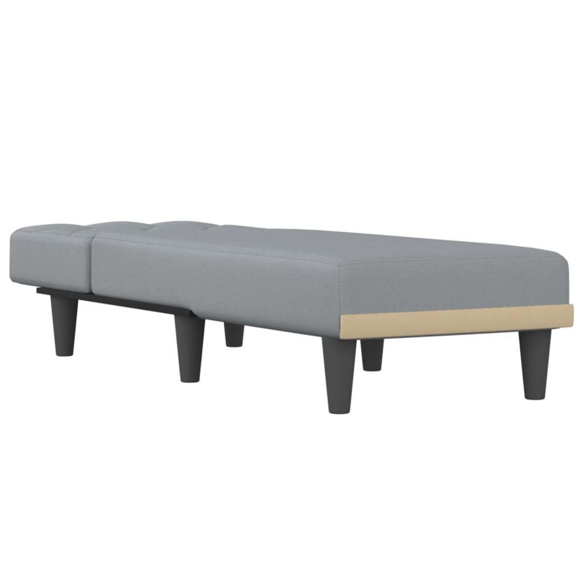 VIDAXL Chaise longue gris clair tissu