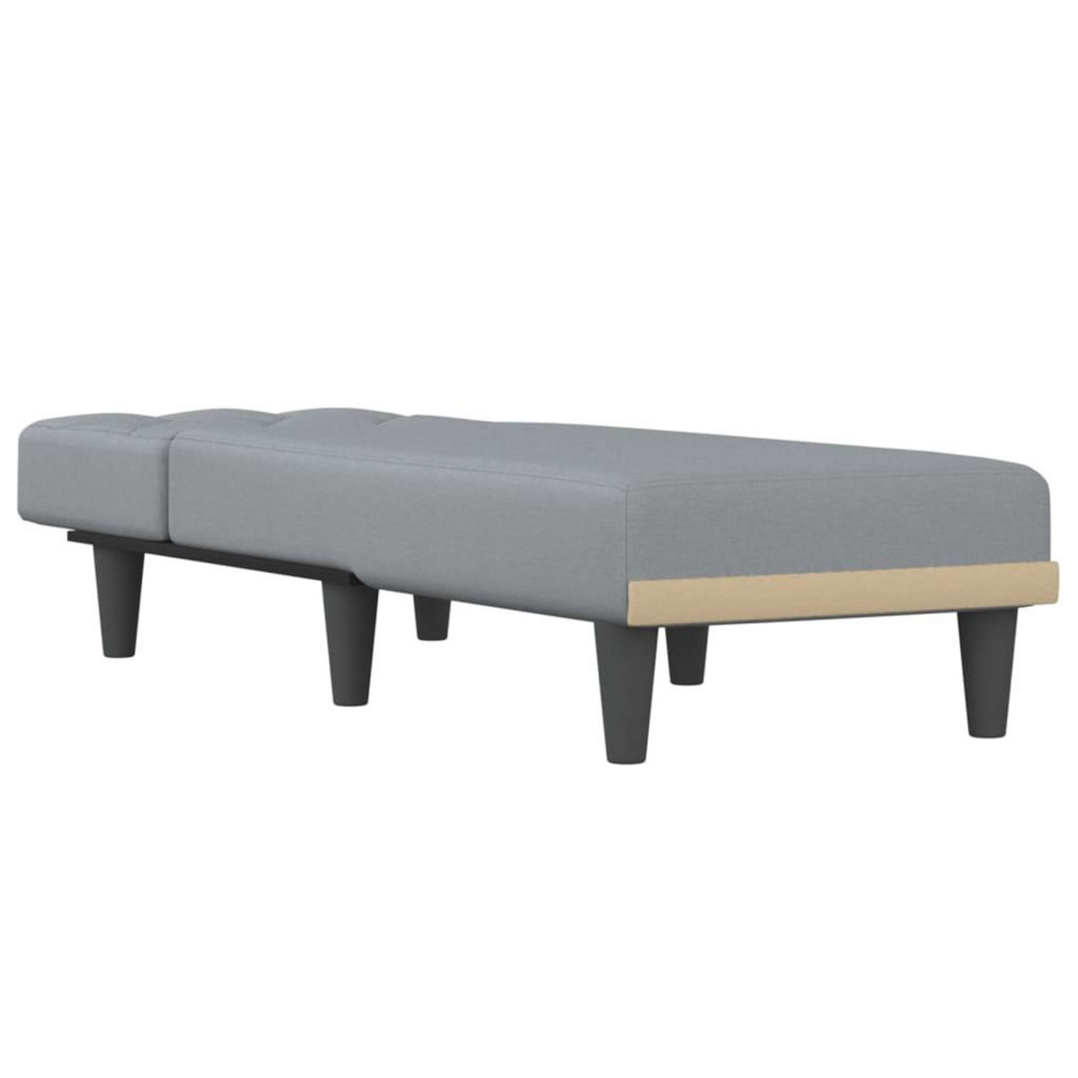 VIDAXL Chaise longue gris clair tissu