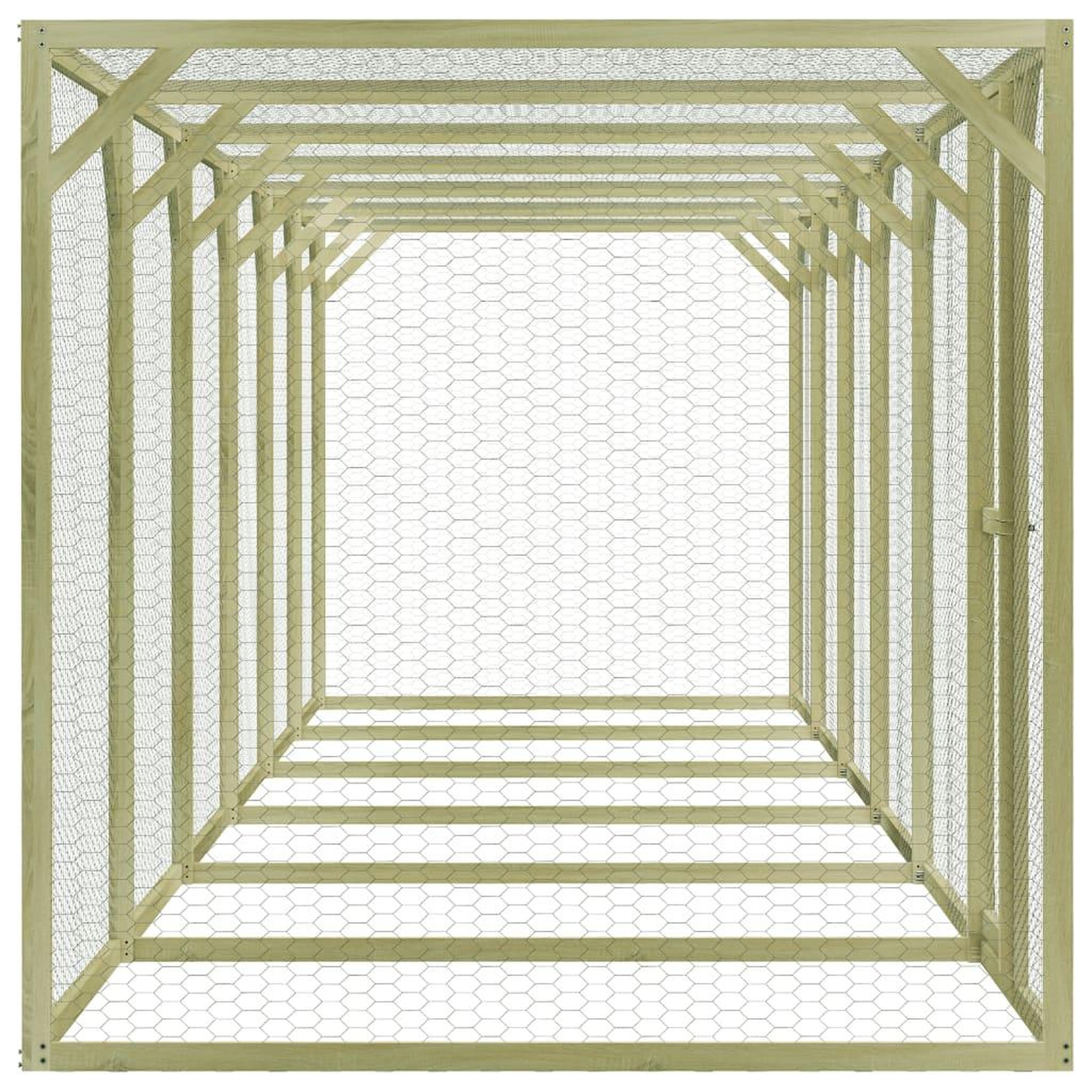 Voir la diapositive 3 : VIDAXL Poulailler 1,5x9x1,5 m Pinede impregnee