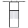 Voir la diapositive 2 : VIDAXL Porte coulissante kit quincaillerie noir 76x205 cm verre trempe
