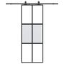 Voir la diapositive 2 : VIDAXL Porte coulissante kit quincaillerie noir 76x205 cm verre trempe