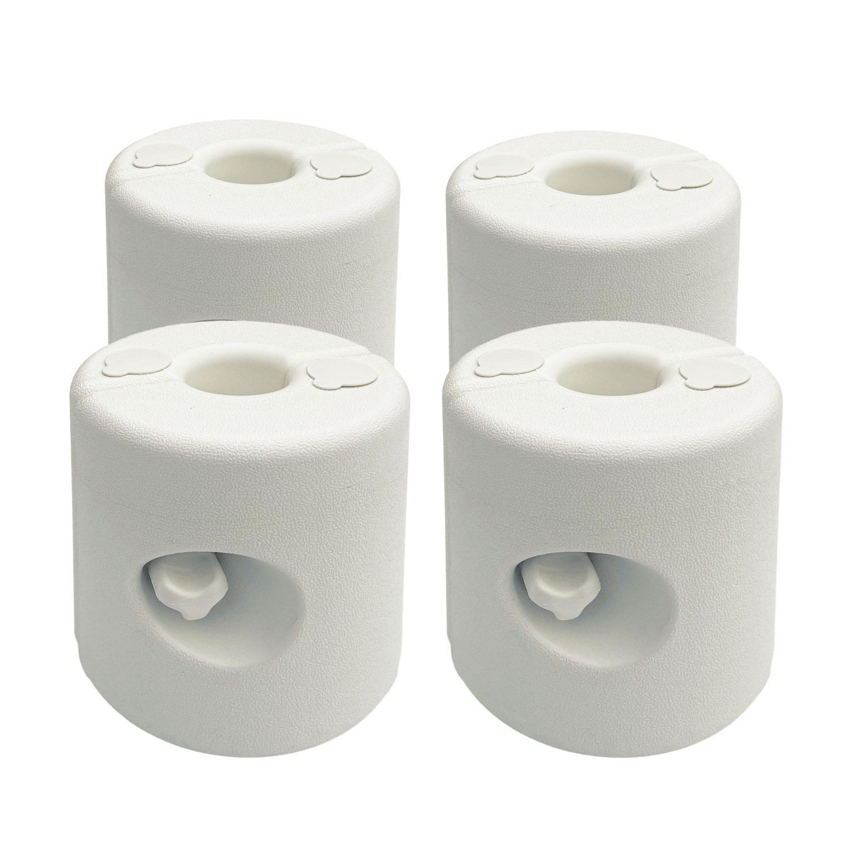 OUTSUNNY Lot de 4 poids de lestage cylindrique pour tonnelle barnum tente dim. Ø 22 / Ø 24 x 25H cm HDPE blanc