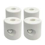 OUTSUNNY Lot de 4 poids de lestage cylindrique pour tonnelle barnum tente dim. Ø 22 / Ø 24 x 25H cm HDPE blanc