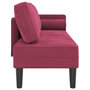 Voir la diapositive 4 : VIDAXL Chaise longue avec coussins rouge bordeaux velours
