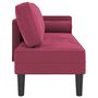 Voir la diapositive 4 : VIDAXL Chaise longue avec coussins rouge bordeaux velours