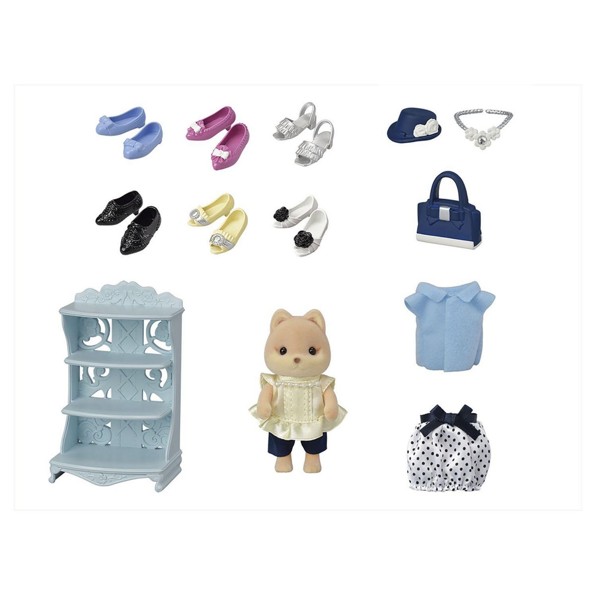 Sylvanian families 5541 - Sylvanian Families - Valisette de mode et grande soeur chien caramel