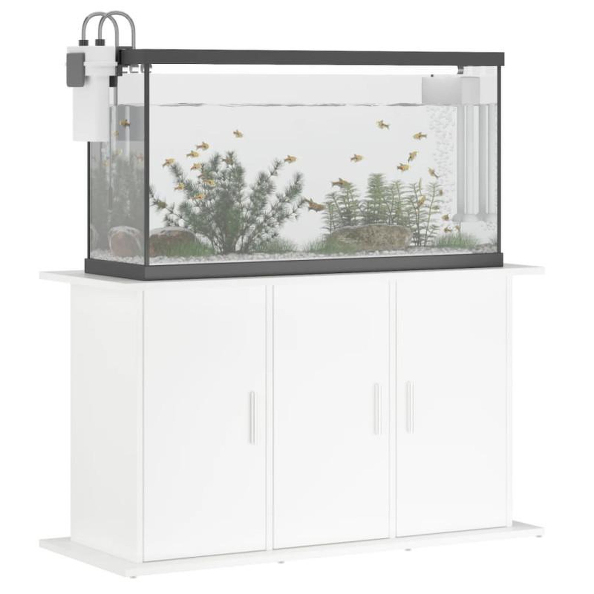 Voir la diapositive 4 : VIDAXL Support pour aquarium blanc 101x41x58 cm bois d ingénierie