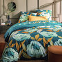 Voir la diapositive 1 : Home collection Parure de couette 100% coton 57 fils suzie
