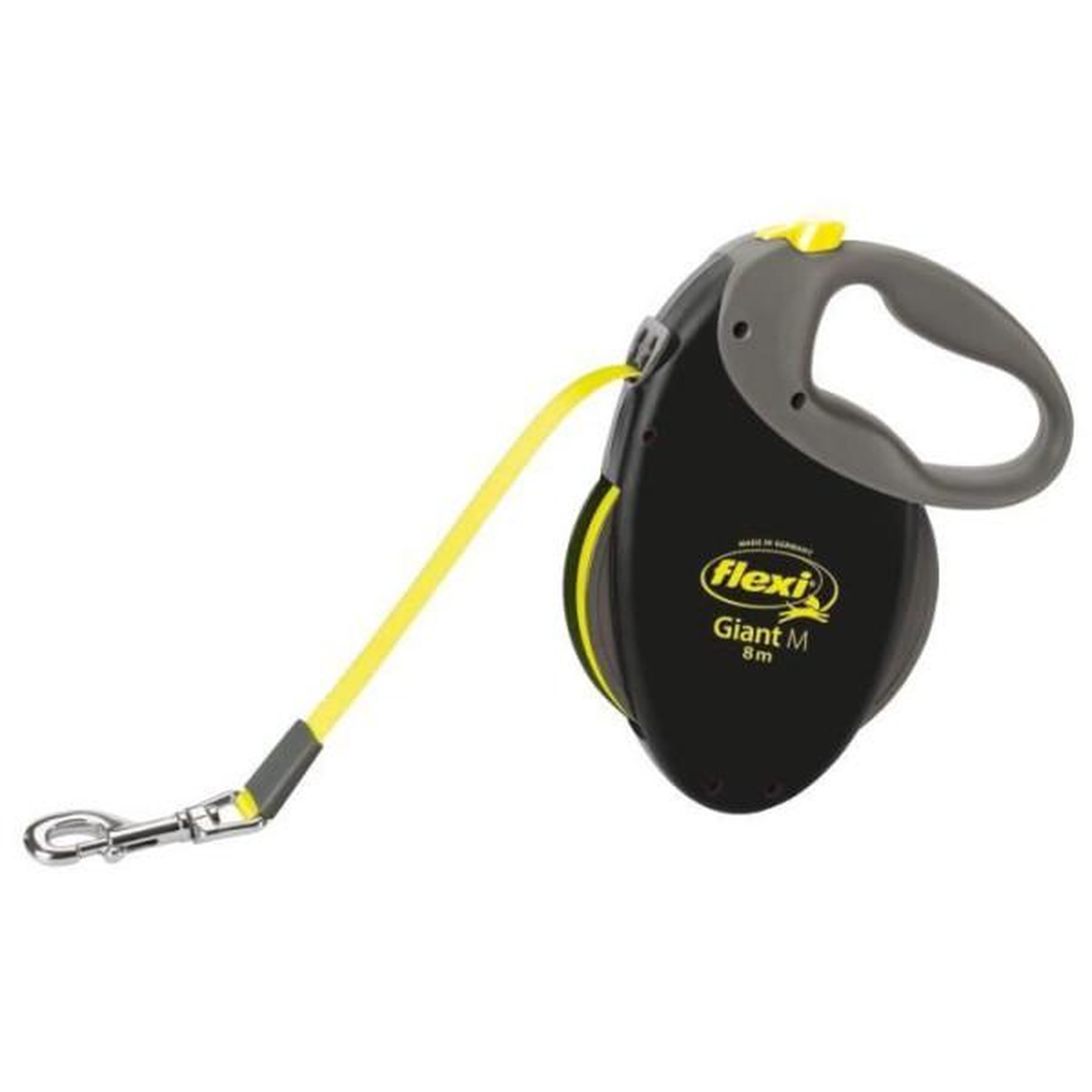 Flexi Laisse sangle trixie flexi giant - taille m - 8m - noir et jaune fluo