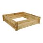 Voir la diapositive 3 : GARDENSTAR Carré Potager avec séparateurs - Bois - 90x90x20cm