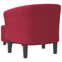 Voir la diapositive 5 : VIDAXL Chaise cabriolet avec repose-pied rouge bordeaux tissu