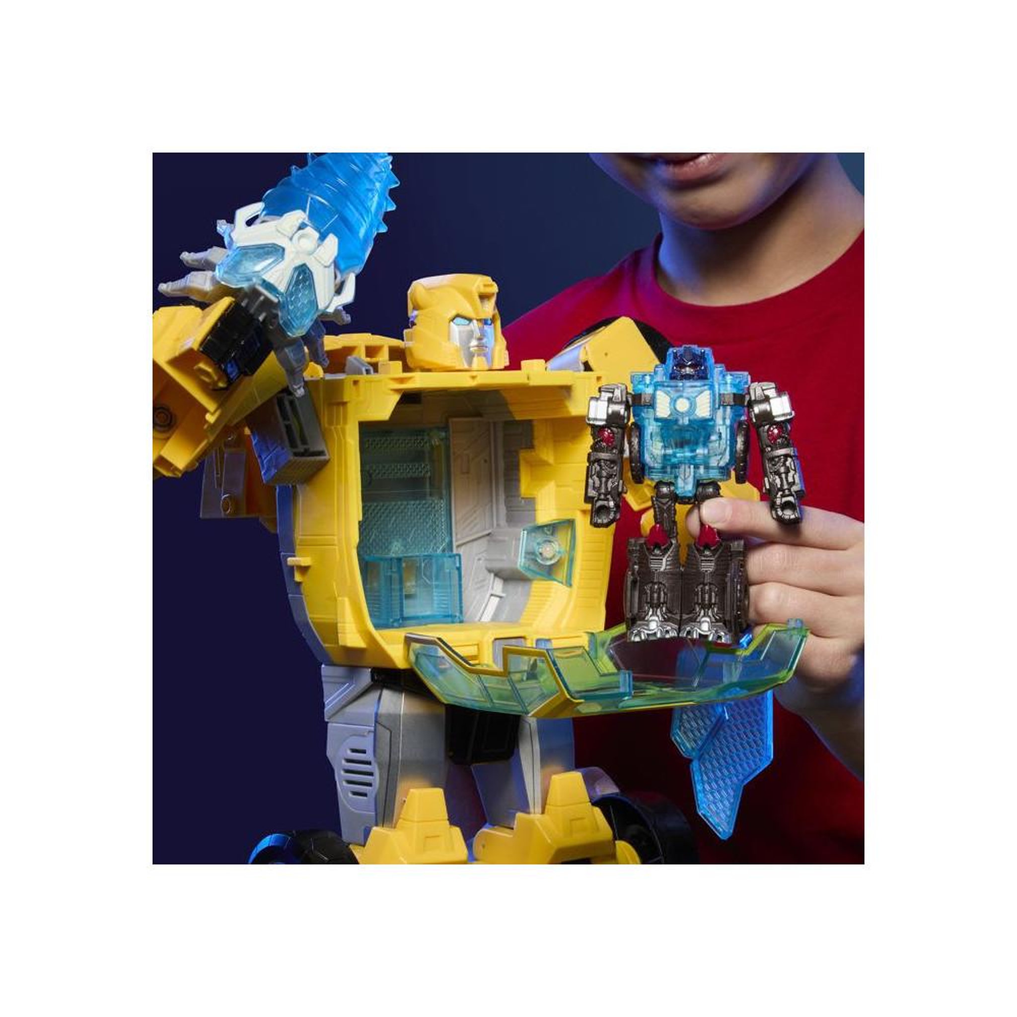Voir la diapositive 6 : HASBRO Figurine transformers cyberworld hasbro bumblebee 28 cm avec power spark, lumières et sons, conversion robot-véhicule
