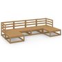 Voir la diapositive 2 : VIDAXL Salon de jardin 6 pcs bois de pin massif