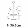 Voir la diapositive 6 : Excellent houseware Excellent Houseware Support de service 3 niveaux 36,5 cm Noir mat