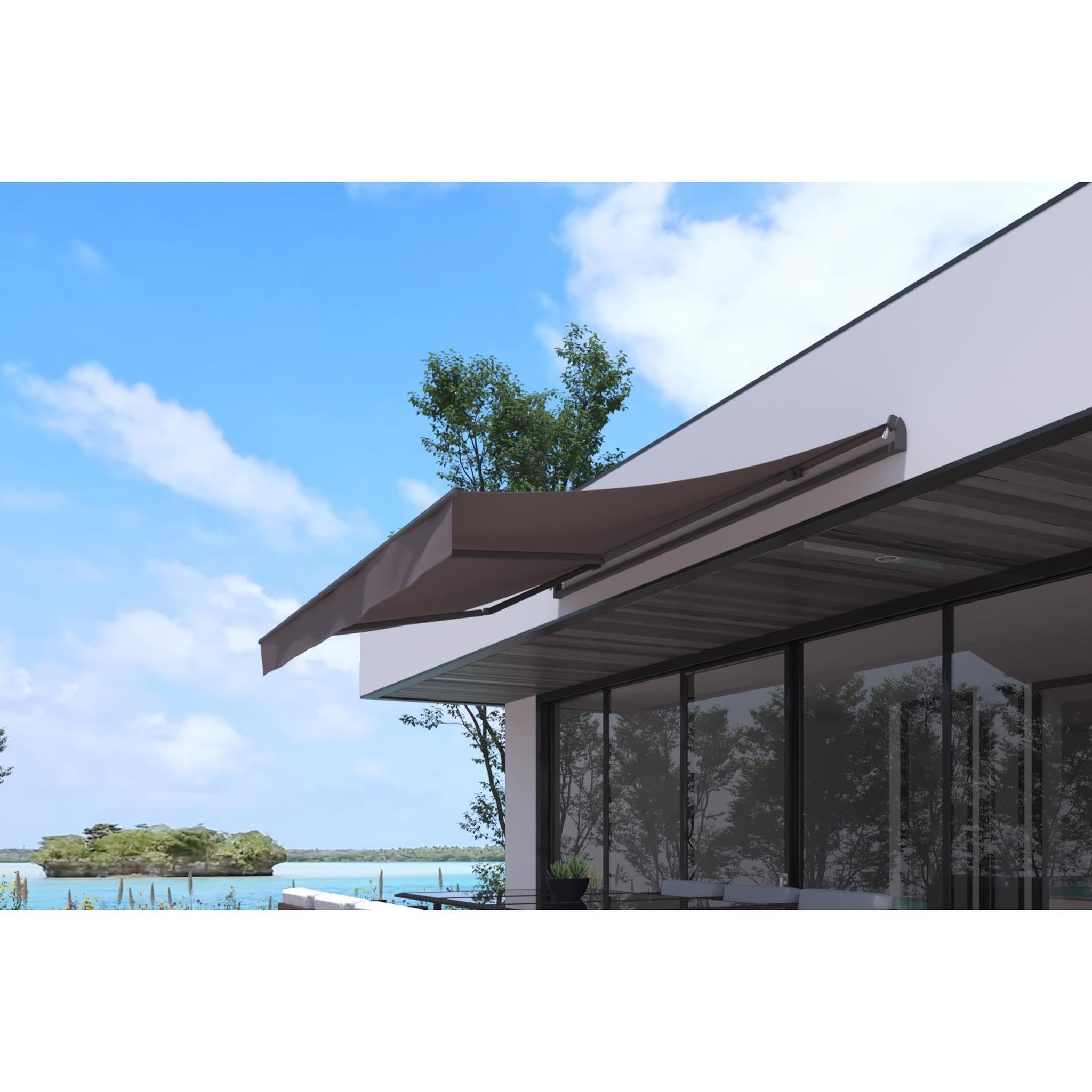 Voir la diapositive 4 : CONCEPT USINE Store banne 3 x 2 m taupe adro