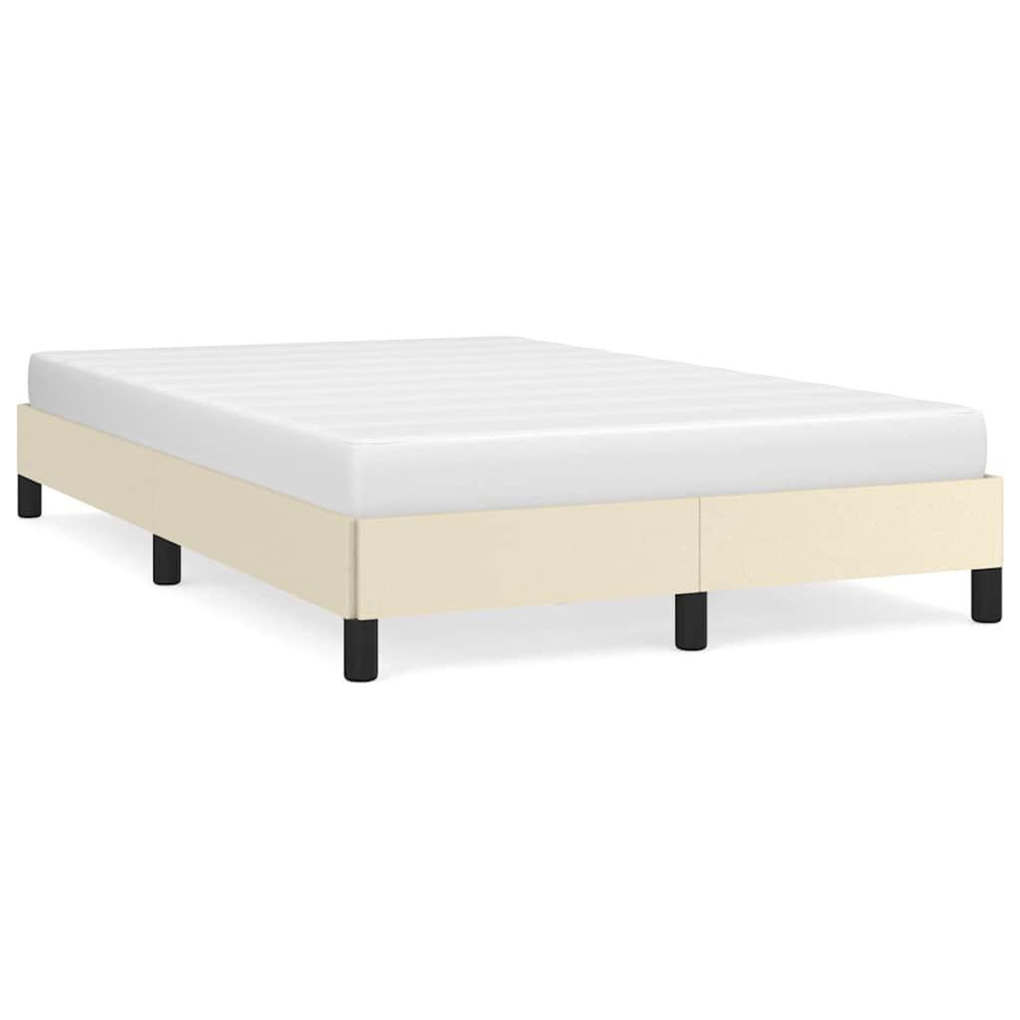 Voir la diapositive 2 : VIDAXL Cadre de lit sans matelas creme 120x190 cm similicuir